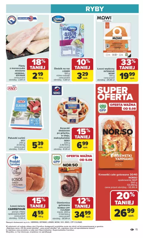 Carrefour - gazetka promocyjna Gazetka Carrefour od poniedziałku  do soboty 09.08 - strona 17