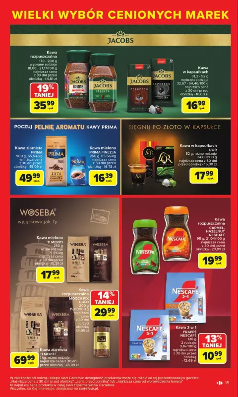 Carrefour - gazetka promocyjna Gazetka Cenione marki, super ceny  do soboty 16.08 - strona 15