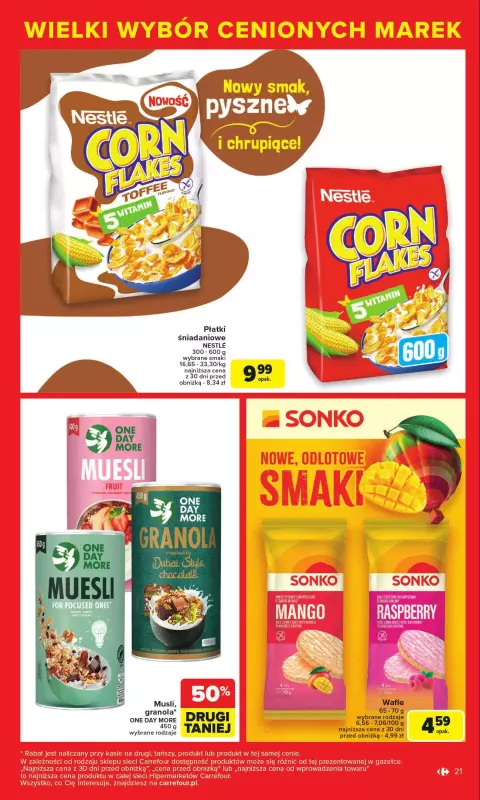 Carrefour - gazetka promocyjna Gazetka Cenione marki, super ceny  do soboty 16.08 - strona 21