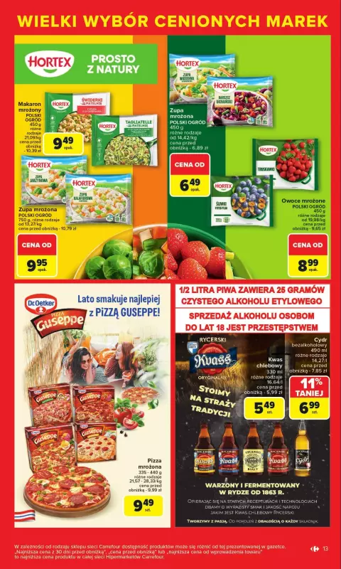 Carrefour - gazetka promocyjna Gazetka Cenione marki, super ceny  do soboty 16.08 - strona 13