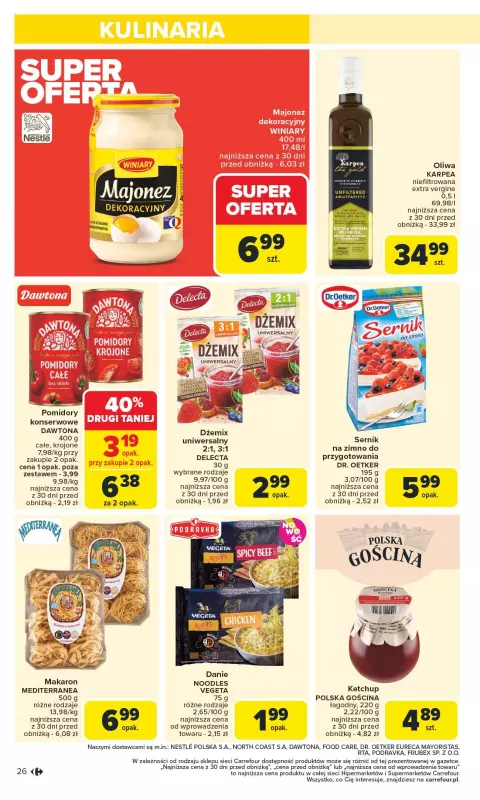 Carrefour - gazetka promocyjna Gazetka Carrefour od poniedziałku  do soboty 16.08 - strona 30