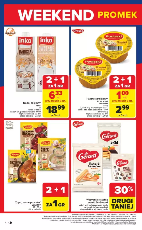 Carrefour - gazetka promocyjna Gazetka Weekend promek już od środy  do soboty 16.08 - strona 4