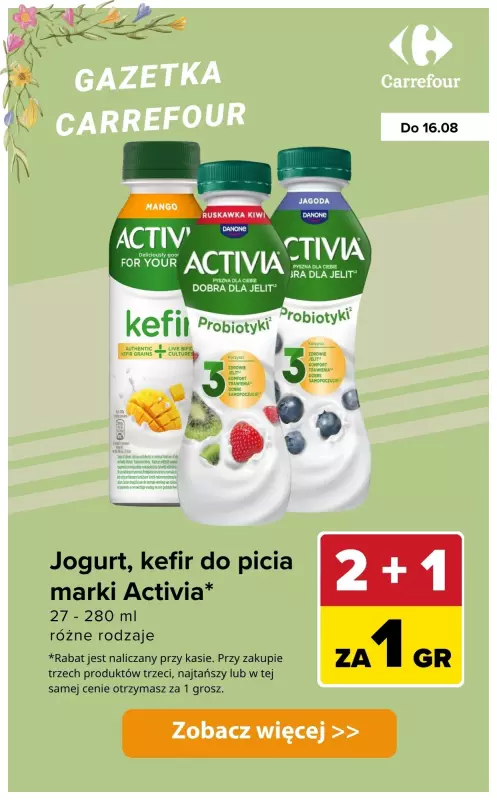 Carrefour - gazetka promocyjna 2+1 za GROSZ od wtorku 12.08 do soboty 16.08 - strona 3