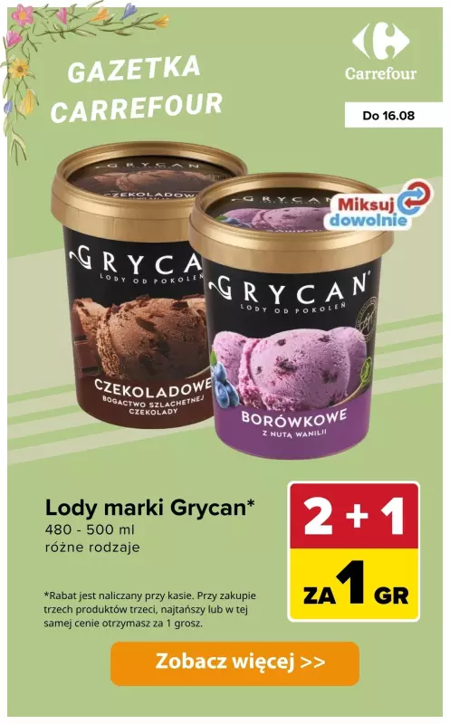 Carrefour - gazetka promocyjna 2+1 za GROSZ od wtorku 12.08 do soboty 16.08 - strona 2