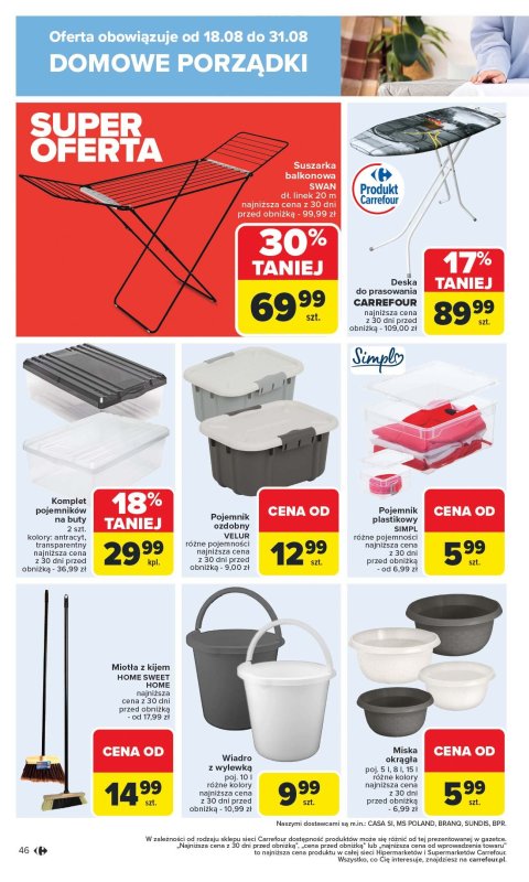Carrefour - gazetka promocyjna Gazetka Carrefour od poniedziałku  do soboty 23.08 - strona 48