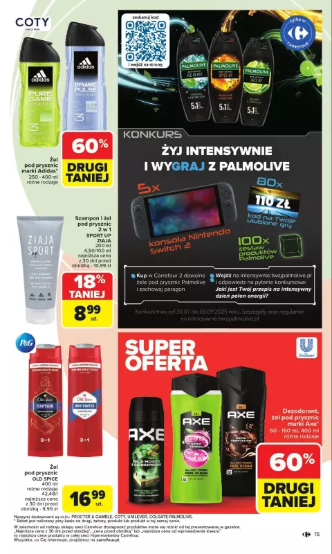 Carrefour - gazetka promocyjna Gazetka Zadbać o siebie  do niedzieli 31.08 - strona 15