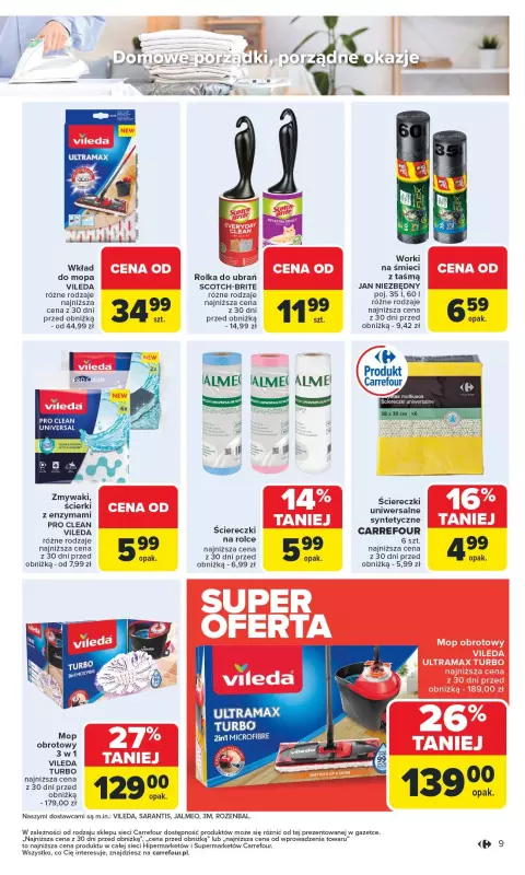 Carrefour - gazetka promocyjna Gazetka Dobra okazja do sprzątania  do niedzieli 31.08 - strona 9