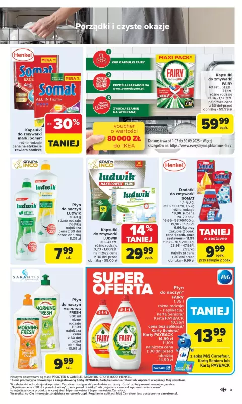 Carrefour - gazetka promocyjna Gazetka Dobra okazja do sprzątania  do niedzieli 31.08 - strona 5