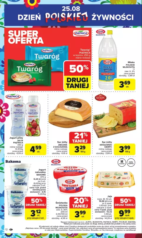 Carrefour - gazetka promocyjna Gazetka Carrefour od poniedziałku  do niedzieli 31.08 - strona 12