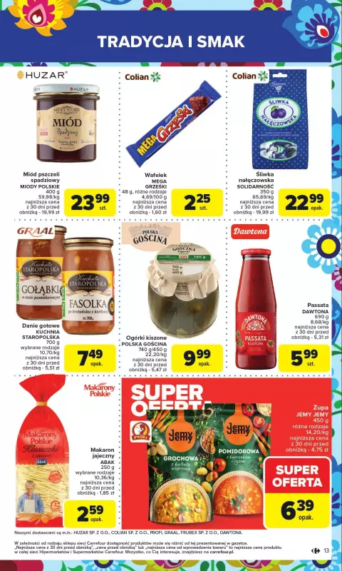 Carrefour - gazetka promocyjna Gazetka Carrefour od poniedziałku  do niedzieli 31.08 - strona 13