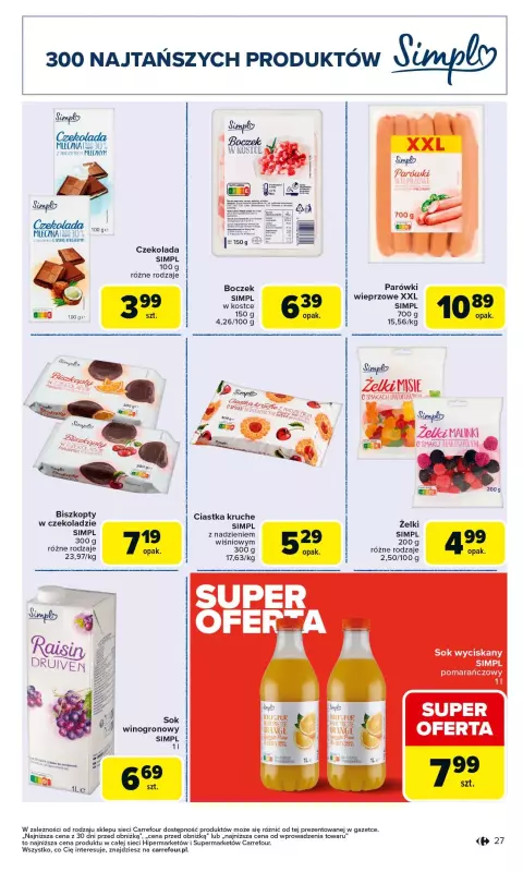 Carrefour - gazetka promocyjna Gazetka Produkt Carrefour od poniedziałku od poniedziałku 25.08 do soboty 06.09 - strona 27