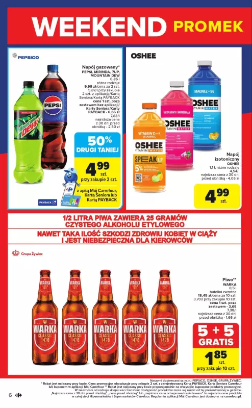 Carrefour - gazetka promocyjna Gazetka Weekend promek już od czwartku od czwartku 28.08 do niedzieli 31.08 - strona 6