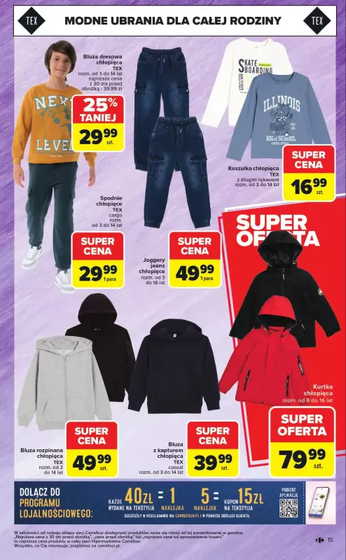Carrefour - gazetka promocyjna Gazetka Stylowo & promo na jesień od poniedziałku 01.09 do soboty 13.09 - strona 15