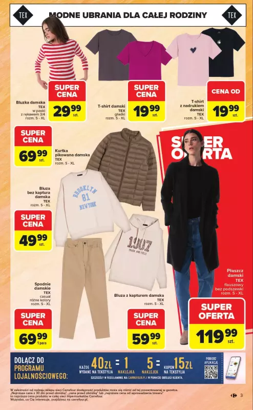 Carrefour - gazetka promocyjna Gazetka Stylowo & promo na jesień od poniedziałku 01.09 do soboty 13.09 - strona 3