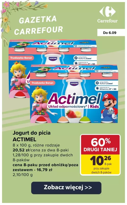 Carrefour - gazetka promocyjna JOGURTY I SKYRY do -60% na drugi produkt od wtorku 02.09 do soboty 06.09 - strona 2