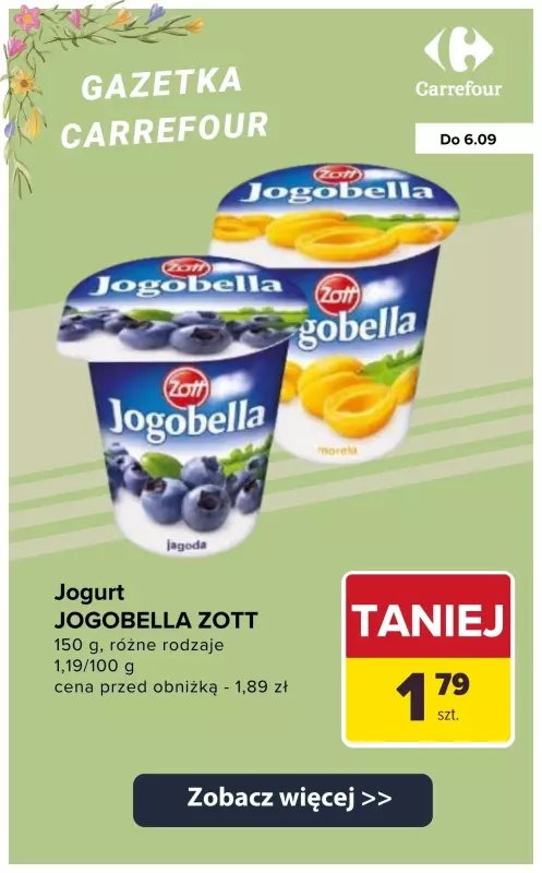 Carrefour - gazetka promocyjna JOGURTY I SKYRY do -60% na drugi produkt od wtorku 02.09 do soboty 06.09 - strona 5