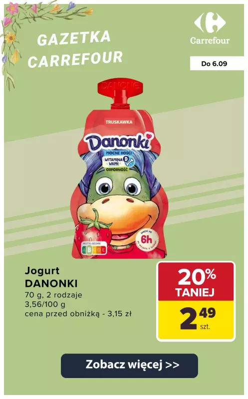 Carrefour - gazetka promocyjna JOGURTY I SKYRY do -60% na drugi produkt od wtorku 02.09 do soboty 06.09 - strona 8