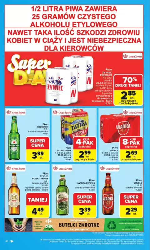 Carrefour - gazetka promocyjna Gazetka Carrefour od poniedziałku od poniedziałku 08.09 do soboty 13.09 - strona 46
