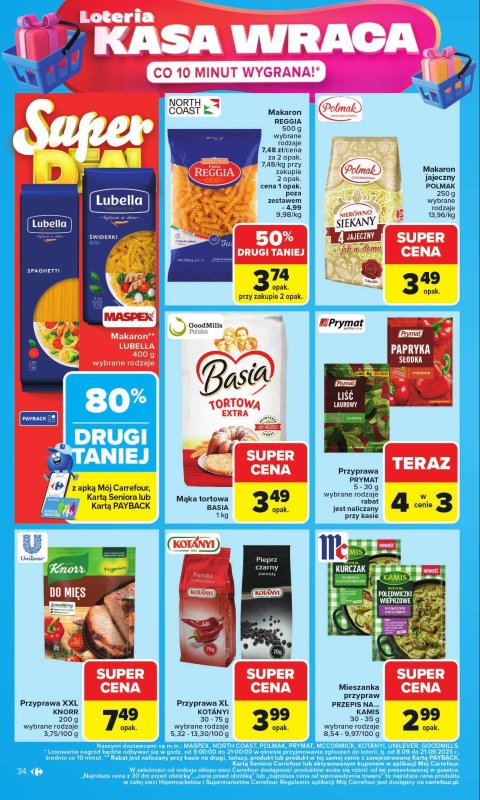 Carrefour - gazetka promocyjna Gazetka Carrefour od poniedziałku od poniedziałku 08.09 do soboty 13.09 - strona 34