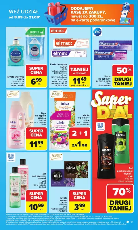 Carrefour - gazetka promocyjna Gazetka Carrefour od poniedziałku od poniedziałku 08.09 do soboty 13.09 - strona 51