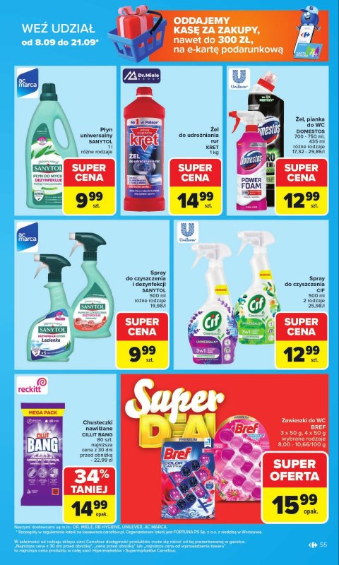 Carrefour - gazetka promocyjna Gazetka Carrefour od poniedziałku od poniedziałku 08.09 do soboty 13.09 - strona 55