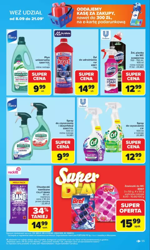 Carrefour - gazetka promocyjna Gazetka Carrefour od poniedziałku od poniedziałku 08.09 do soboty 13.09 - strona 55