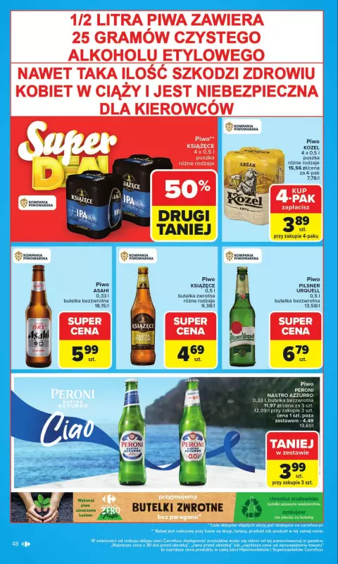Carrefour - gazetka promocyjna Gazetka Carrefour od poniedziałku od poniedziałku 08.09 do soboty 13.09 - strona 48