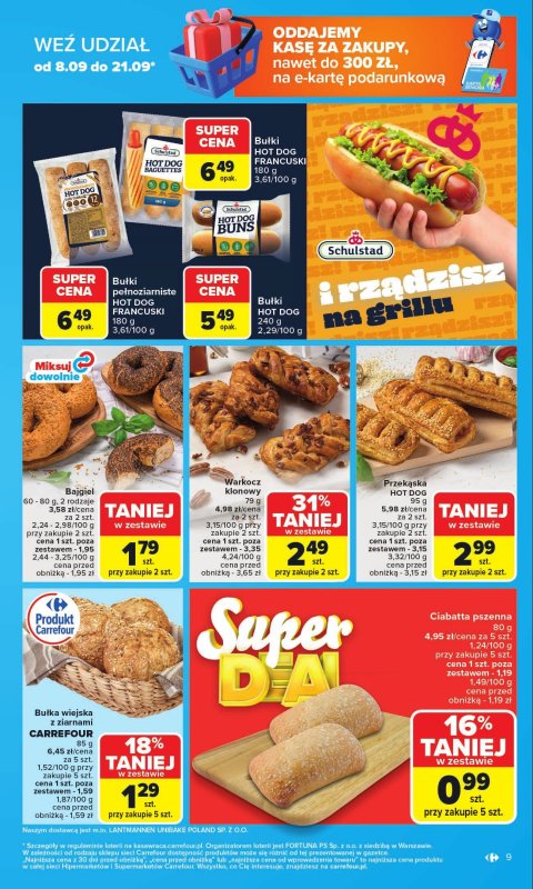 Carrefour - gazetka promocyjna Gazetka Carrefour od poniedziałku od poniedziałku 08.09 do soboty 13.09 - strona 9