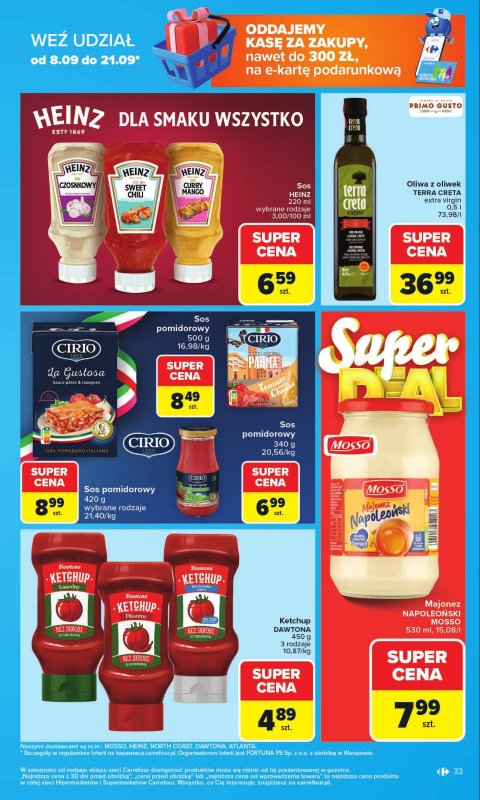 Carrefour - gazetka promocyjna Gazetka Carrefour od poniedziałku od poniedziałku 08.09 do soboty 13.09 - strona 33