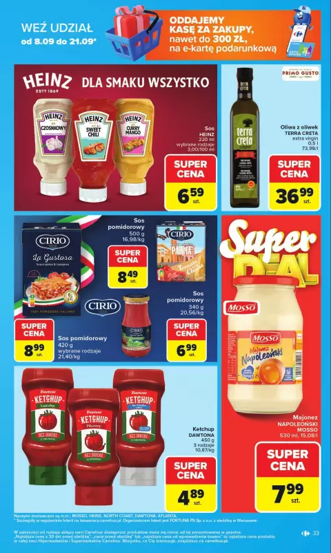 Carrefour - gazetka promocyjna Gazetka Carrefour od poniedziałku od poniedziałku 08.09 do soboty 13.09 - strona 33