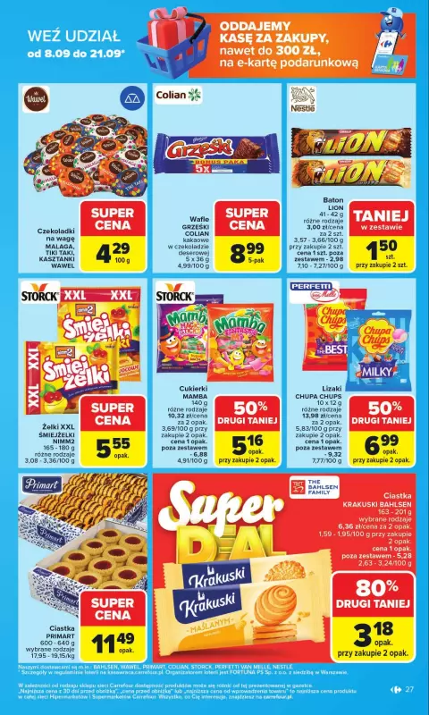 Carrefour - gazetka promocyjna Gazetka Carrefour od poniedziałku od poniedziałku 08.09 do soboty 13.09 - strona 27