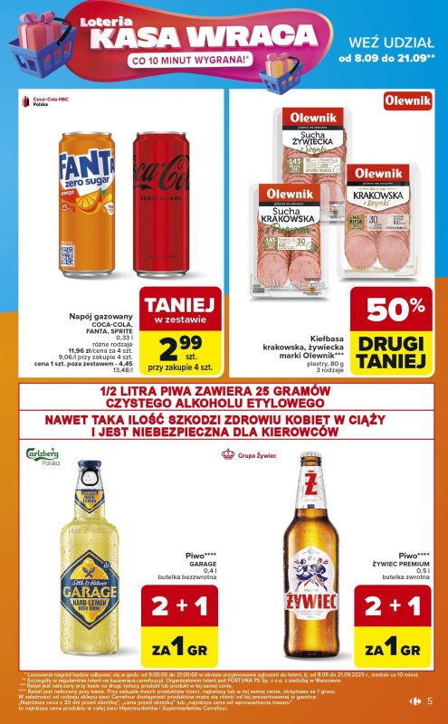 Carrefour - gazetka promocyjna Gazetka Łap okazje od czwartku od czwartku 11.09 do soboty 13.09 - strona 5