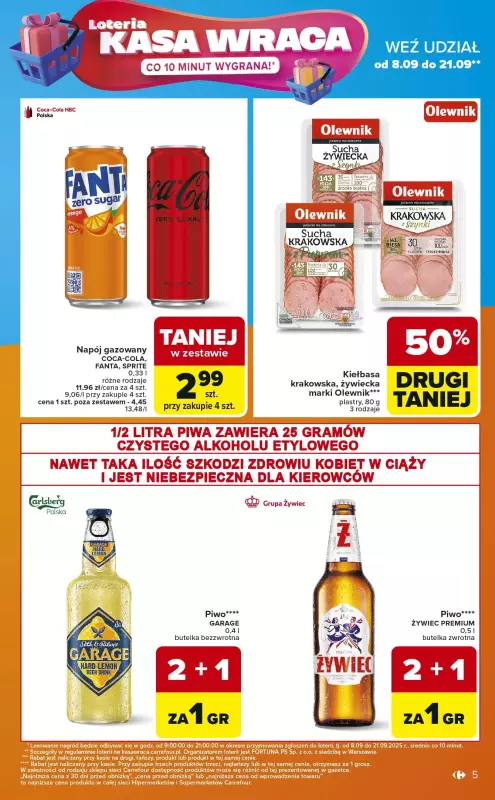 Carrefour - gazetka promocyjna Gazetka Łap okazje od czwartku od czwartku 11.09 do soboty 13.09 - strona 5