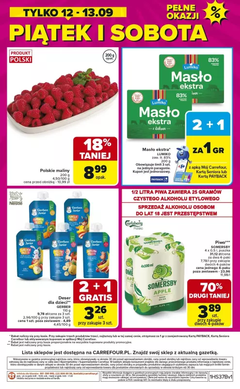 Carrefour - gazetka promocyjna Gazetka Łap okazje od czwartku od czwartku 11.09 do soboty 13.09 - strona 8