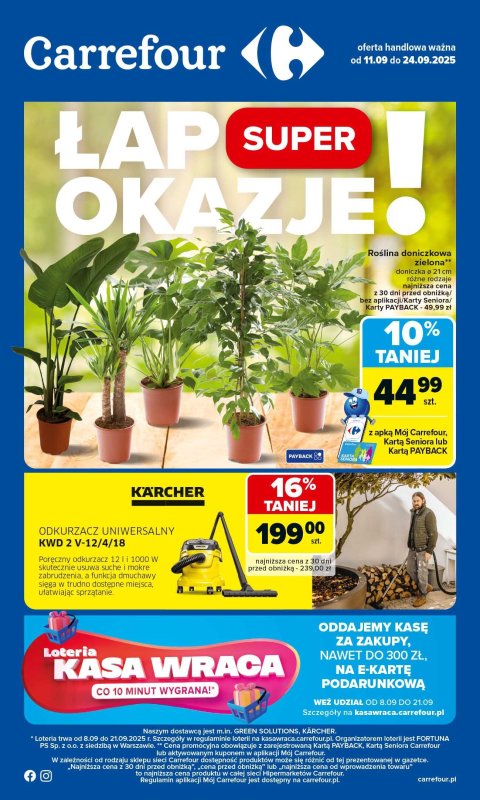 Carrefour - gazetka promocyjna Gazetka Łap super okazje od czwartku od czwartku 11.09 do środy 24.09