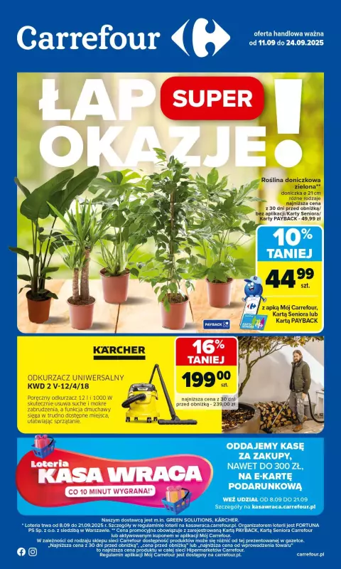 Carrefour - gazetka promocyjna Gazetka Łap super okazje od czwartku od czwartku 11.09 do środy 24.09