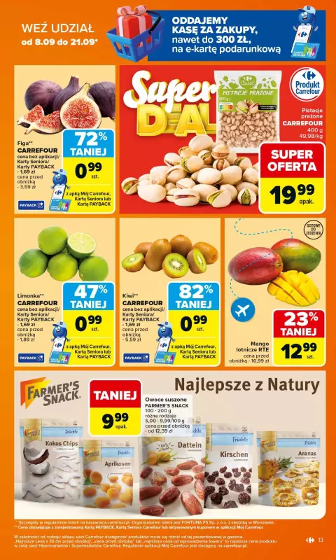 Carrefour - gazetka promocyjna Gazetka Carrefour od poniedziałku od poniedziałku 15.09 do soboty 20.09 - strona 13