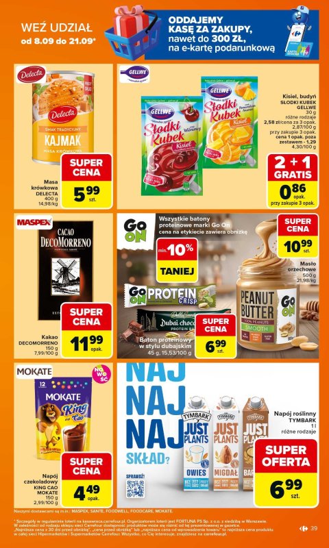 Carrefour - gazetka promocyjna Gazetka Carrefour od poniedziałku od poniedziałku 15.09 do soboty 20.09 - strona 39