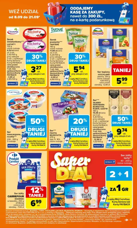 Carrefour - gazetka promocyjna Gazetka Carrefour od poniedziałku od poniedziałku 15.09 do soboty 20.09 - strona 19