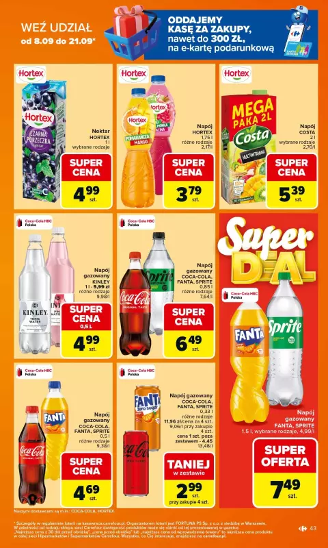 Carrefour - gazetka promocyjna Gazetka Carrefour od poniedziałku od poniedziałku 15.09 do soboty 20.09 - strona 43