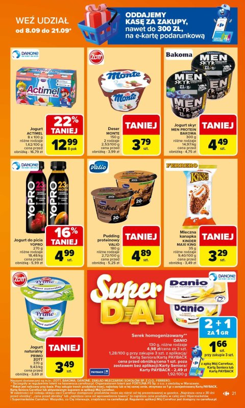 Carrefour - gazetka promocyjna Gazetka Carrefour od poniedziałku od poniedziałku 15.09 do soboty 20.09 - strona 21