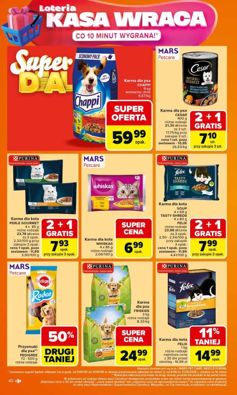 Carrefour - gazetka promocyjna Gazetka Carrefour od poniedziałku od poniedziałku 15.09 do soboty 20.09 - strona 40