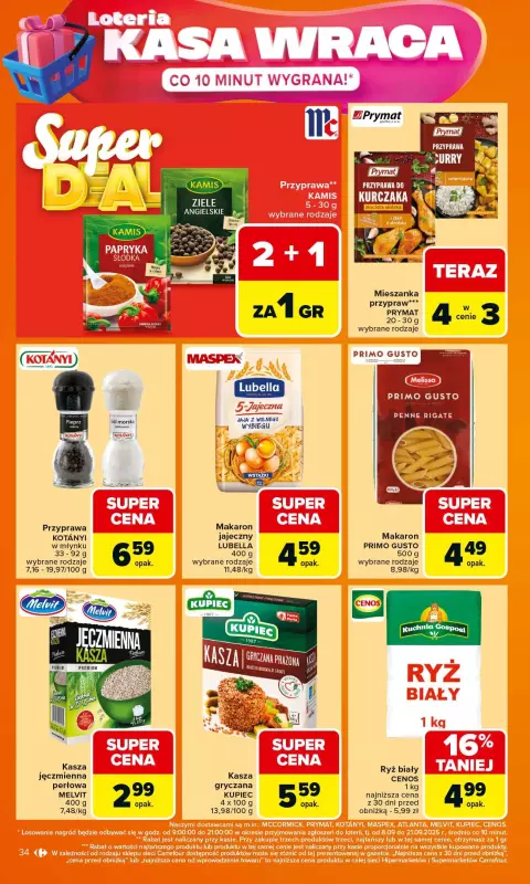 Carrefour - gazetka promocyjna Gazetka Carrefour od poniedziałku od poniedziałku 15.09 do soboty 20.09 - strona 34