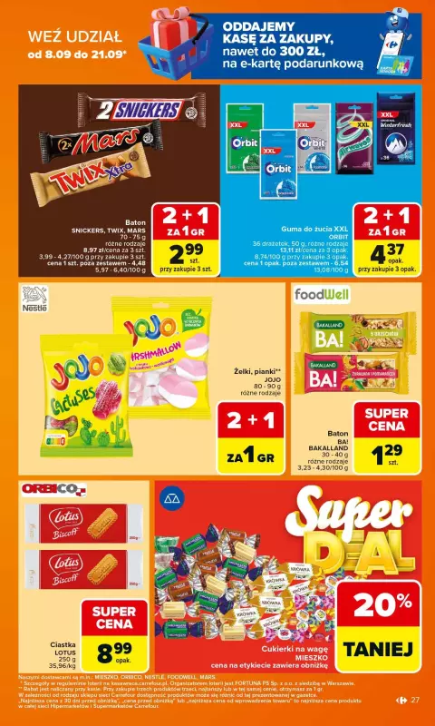Carrefour - gazetka promocyjna Gazetka Carrefour od poniedziałku od poniedziałku 15.09 do soboty 20.09 - strona 27