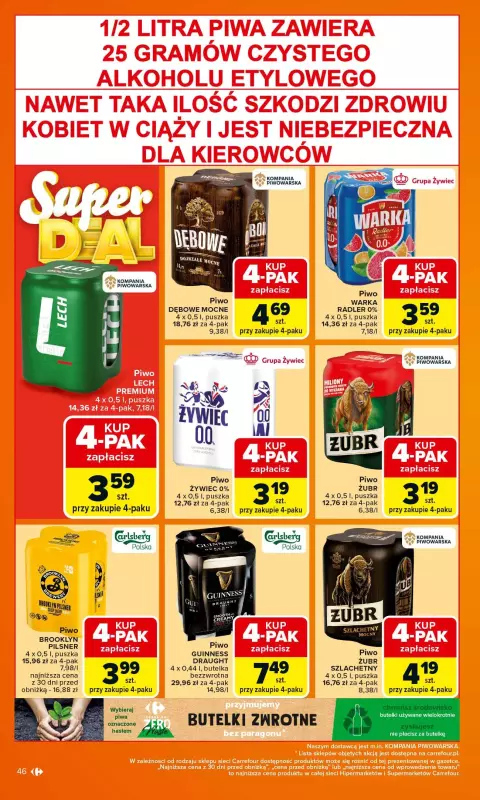 Carrefour - gazetka promocyjna Gazetka Carrefour od poniedziałku od poniedziałku 15.09 do soboty 20.09 - strona 46