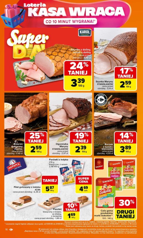 Carrefour - gazetka promocyjna Gazetka Carrefour od poniedziałku od poniedziałku 15.09 do soboty 20.09 - strona 16