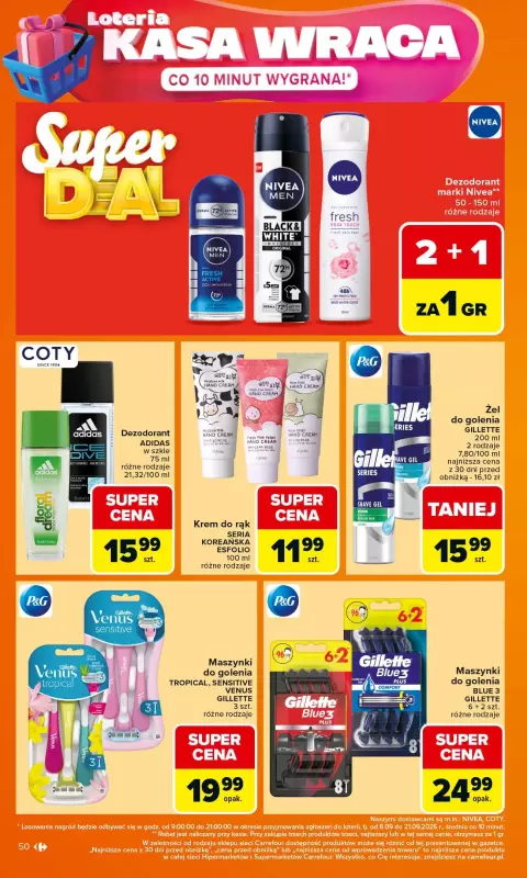 Carrefour - gazetka promocyjna Gazetka Carrefour od poniedziałku od poniedziałku 15.09 do soboty 20.09 - strona 50