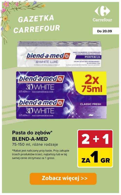 Carrefour - gazetka promocyjna Produkty 2+1 za GROSZ od wtorku 16.09 do soboty 20.09 - strona 8