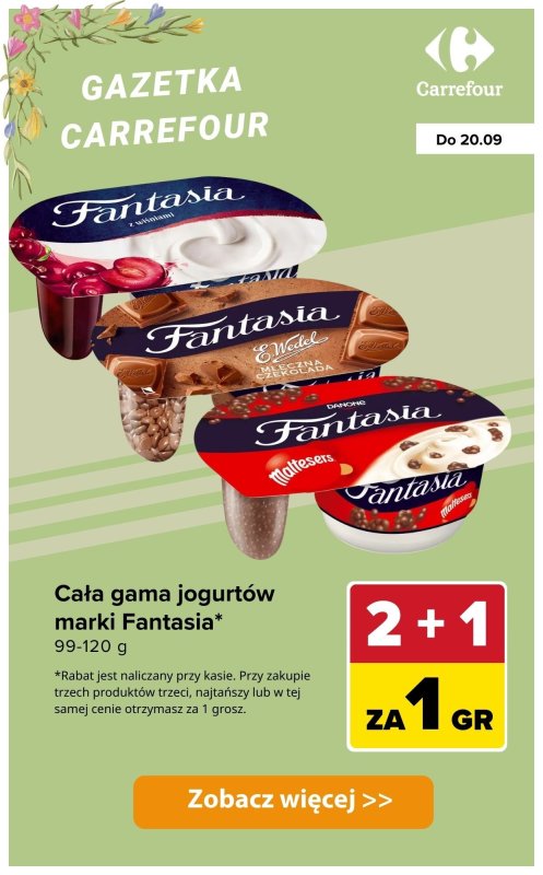 Carrefour - gazetka promocyjna Produkty 2+1 za GROSZ od wtorku 16.09 do soboty 20.09 - strona 4