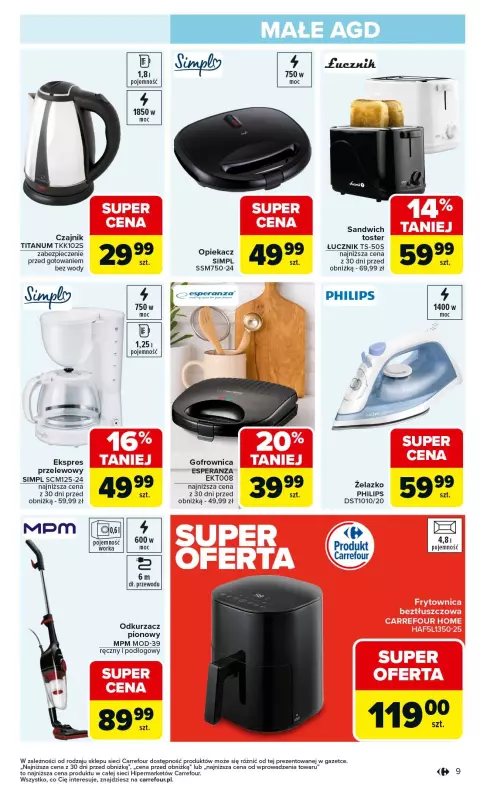 Carrefour - gazetka promocyjna Gazetka Łap super okazje od czwartku od czwartku 25.09 do środy 08.10 - strona 9